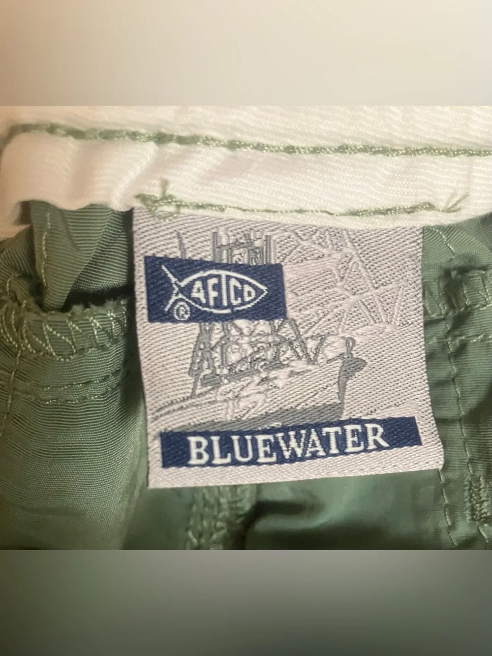 AFTCO Men's Olive Green Fishing Outdoor Nylon Cargo Utility Shorts Size 40 Vtg